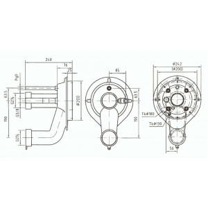 Pool Counterflow Assembly Kit TAIFUN 240 mm HUGO LAHME 2