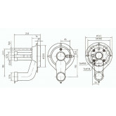 Pool Counterflow Assembly Kit TAIFUN 240 mm HUGO LAHME