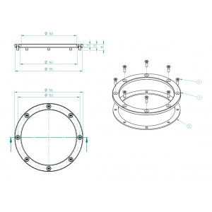 Counterflow sealing flange for foiled swimming pool TAIFUN HUGO LAHME 2