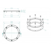 Counterflow sealing flange for foiled swimming pool TAIFUN HUGO LAHME