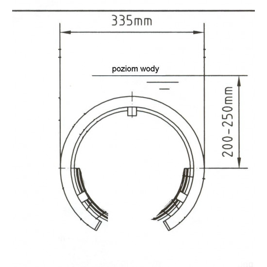 Stainless steel handle for counterflow TAIFUN HUGO LAHME