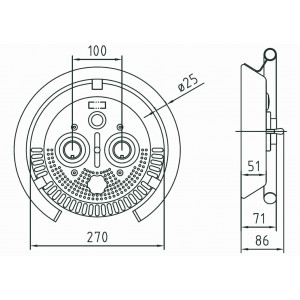 Stainless steel handle for counterflow TAIFUN HUGO LAHME 2