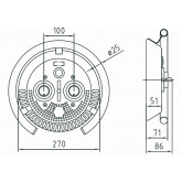 Stainless steel handle for counterflow TAIFUN HUGO LAHME