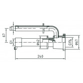 Water massage jet wall passage STANDARD 240 MM HUGO LAHME