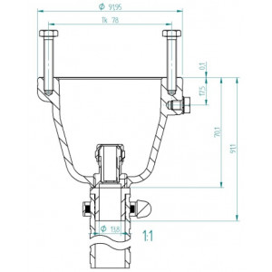 Installation niche for piezo/pneumatic button HUGO LAHME 2