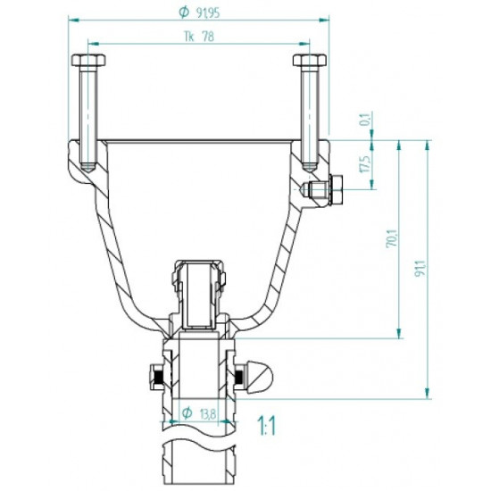Installation niche for piezo/pneumatic button HUGO LAHME