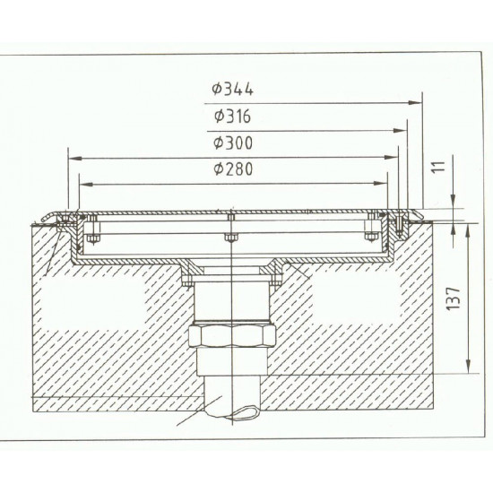 Vertical installation kit with switch for swimming pool GEJZER HUGO LAHME