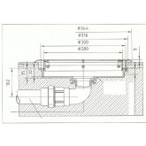 Swimming pool mounting kit with switch  GEJZER 90° HUGO LAHME