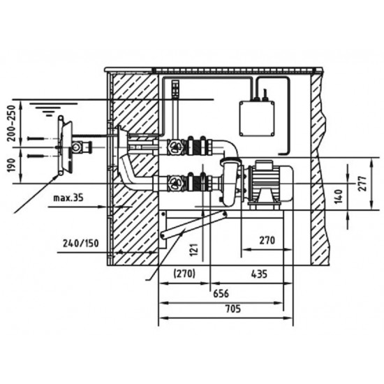 Zestaw końcowy do przeciwprądu basenowego TAIFUN HUGO LAHME