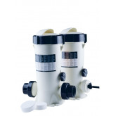 Swimming pool pill chlorinator with flow control 1 1/2" INLINE ASTRAL POOL