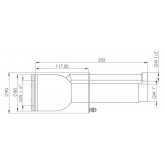 Wall culvert for FLAT massage made of AISI316 stainless steel foil pool 250 mm 1 1/2" 250 mm 1 1/2"