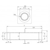 Przepust murowy ze stali nierdzewnej AISI316 do basenu płytkowego 250 mm 1 1/2"