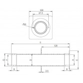 Przepust murowy ze stali nierdzewnej AISI316 do basenu płytkowego 300 mm 1 1/2"