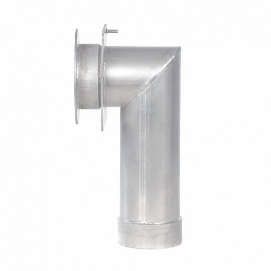 Angle wall conduit AISI316 stainless steel for tile pool 250 mm 1 1/2"