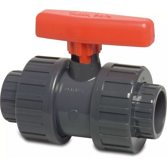Ball valve PVC-U glue socket  PN16 (16mm - 110mm) TYPE SAFE 600 MEGA POOL