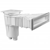 Universal pool skimmer slim STEEL EURONORM TEBAS