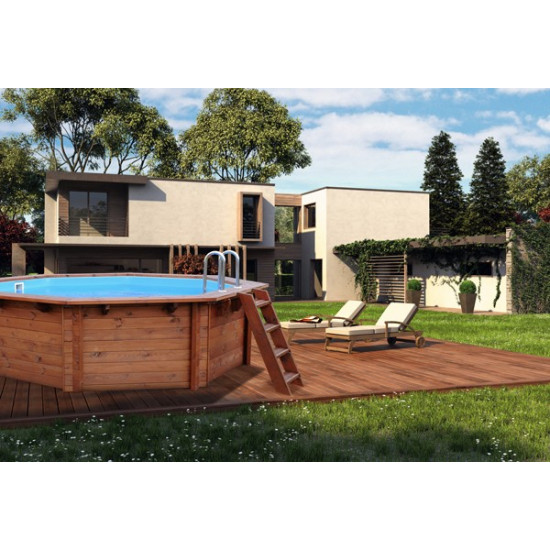 Basen drewniany 434 cm x 401 cm x 118 cm ONYX ABATEC
