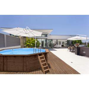 Basen drewniany 560 cm x 517 cm x 131 cm OPAL ABATEC 2