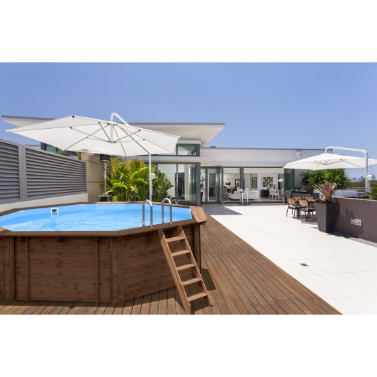 Basen drewniany 560 cm x 517 cm x 131 cm OPAL ABATEC