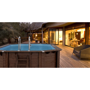 Basen drewniany 607 x 396 cm x 131 cm  LAZURITE ABATEC 2