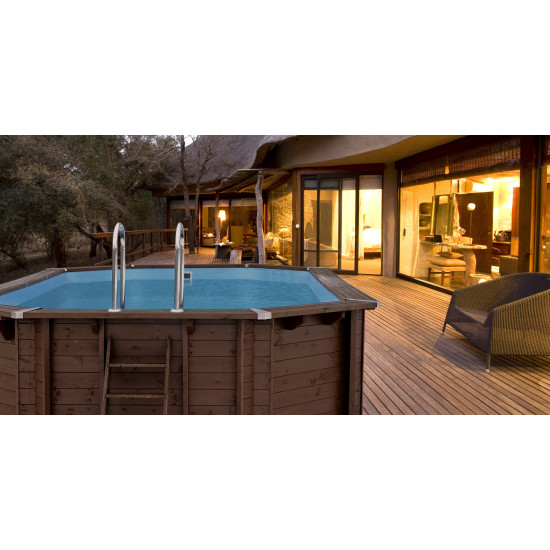 Basen drewniany 607 x 396 cm x 131 cm  LAZURITE ABATEC