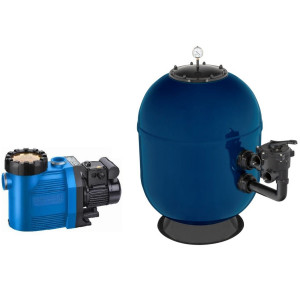 Pool filter set 75m3 750mm 20m3/h 1,00 kW 400V BATORY II TEBAS