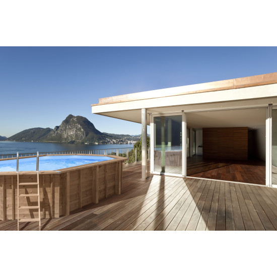 Basen drewniany 727 x 396 cm x 138 cm JASPER ABATEC