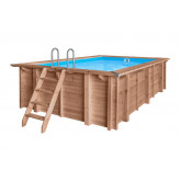 Wooden swimming pool 502 x 322 cm x 124 cm AMBER CHARM ABATEC