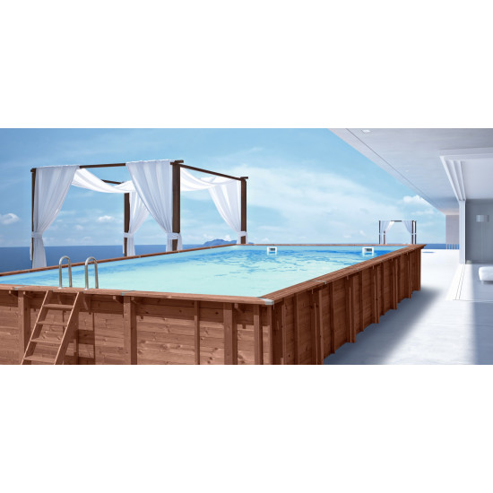 Basen drewniany 834 x 492 cm x 138 cm WHALE FUNPOOL