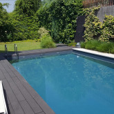 Pool liner, anti-slip, Elbe Classic, dark grey, 165 cm wide ELBE