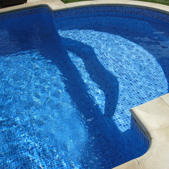 Pool membrane, anti-slip, Elbe SUPRA, blue mosaic, width 165 cm ELBE