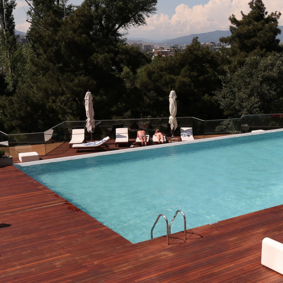 Pool membrane, anti-slip, Elbe ELITE, grey rock, width 165 cm ELBE