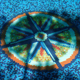 Glass mosaic pool decoration Compass EZARRI