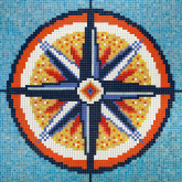Glass mosaic pool decoration Compass EZARRI