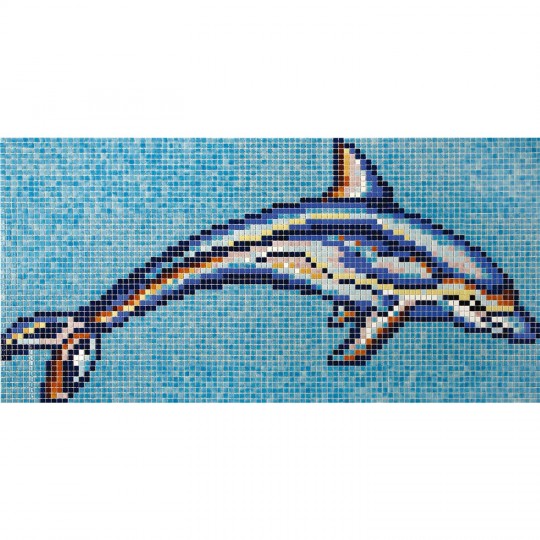 Mozaika basenowa szklana dekoracja Dolphin EZARRI