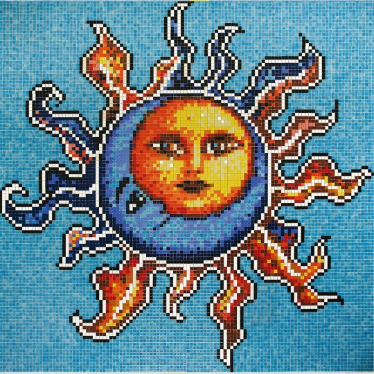 Mozaika basenowa szklana dekoracja Sun EZARRI