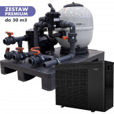 Gotowy zestaw filtracji wraz z orurowaniem dla basenu 30m3 450 mm 8m3/h