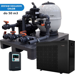 Gotowy zestaw filtracji wraz z orurowaniem dla basenu 50m3 500 mm 11m3/h