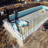 Zestaw bloczków styropianowych EPS do budowy basenu 8 x 3,5 m