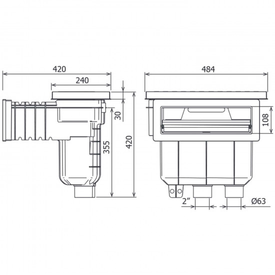 Universal pool skimmer UNIK 3.5L ASTRAL POOL
