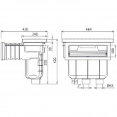 Universal pool skimmer UNIK 3.5L anthracite ASTRAL POOL