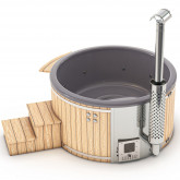 Wood heated tub with grey insert TUB 200