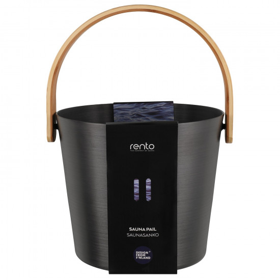 Sauna Bucket ALUMINIUM BLACK RENTO