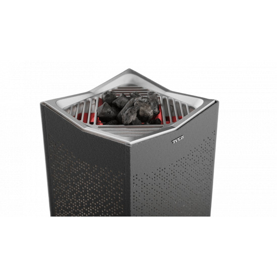 Piec do sauny elektryczny CROWN ELITE 6 Szary 6,6kW TYLO