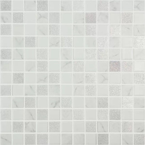 Pool glass mosaic series ANTARCTICA, colour ANTARCTICA FROST 25x25mm VIDREPUR