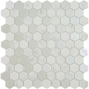 Pool glass mosaic series ANTARCTICA, colour ANTARCTICA SNOW 25x25mm VIDREPUR
