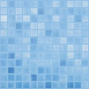Pool mosaic series ANTI-SLIP, colour NIEBLA AZUL CELESTE 25x25mm VIDREPUR