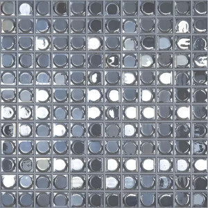 Pool mosaic series AURA, colour SILVER 25x25mm VIDREPUR