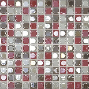 Pool mosaic series AURA, colour CORAL BLEND 25x25mm VIDREPUR
