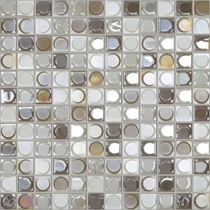 Pool mosaic series AURA, colour NUDE BLEND 25x25mm VIDREPUR